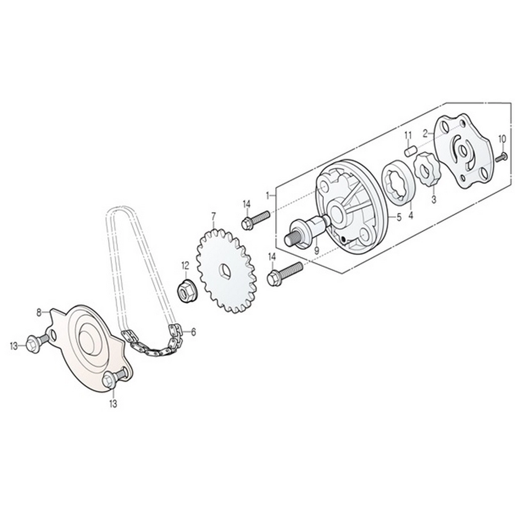 DAELIM YC125 (DL125ARM) YAG POMPA ZINCIRI #DL125-ARM E0806